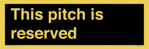 This pitch is reserved